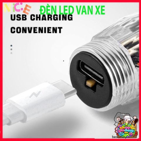 Đèn Led Lốp Xe Ô Tô Xe Máy Xe Đạp - Bộ 4 Nắp Van Trang Trí Cảm Biến Rung, Sạc Type-C Tiện Lợi, Đa Màu Sắc Thời Trang