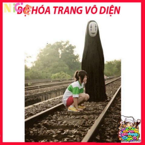 Bộ Đồ Cosplay Vô Diện Đen - Áo Choàng & Mặt Nạ Gid Mạch Kiki Spirited Away - Thời Trang Hóa Trang Độc Đáo cho Sự Kiện Anime
