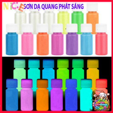 Sơn Dạ Quang 20g Acrylic Đa Sắc - Tạo Hiệu Ứng Ánh Sáng Đêm Cho Nghệ Thuật, DIY, Trang Trí Độc Đáo