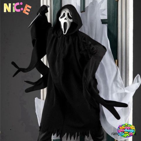 Mặt nạ Ghostface La hét Kinh dị - Đồ trang trí Halloween Cosplay cho bữa tiệc hóa trang và sự kiện đặc biệt