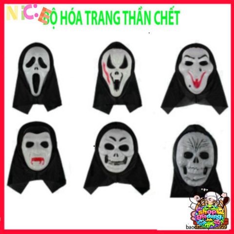 Mặt Nạ Thần Chết Scream Halloween Cao Cấp - Phụ Kiện Kinh Dị Độc Đáo Cho Tiệc Hóa Trang, Dạ Hội Ấn Tượng