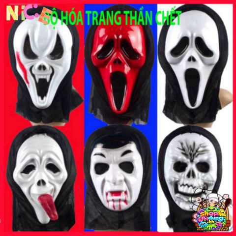 Mặt Nạ Thần Chết Scream Halloween Cao Cấp - Phụ Kiện Kinh Dị Độc Đáo Cho Tiệc Hóa Trang, Dạ Hội Ấn Tượng