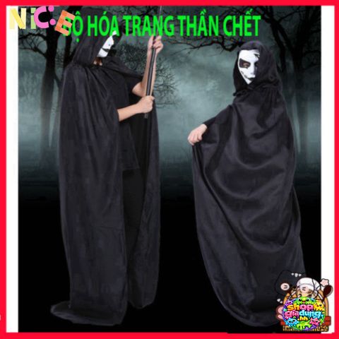 Trang Phục Thần Chết Halloween Độc Đáo Cho Nam Nữ - Bộ Costume Ma Quái Để Trở Thành Tâm Điểm Bữa Tiệc Halloween