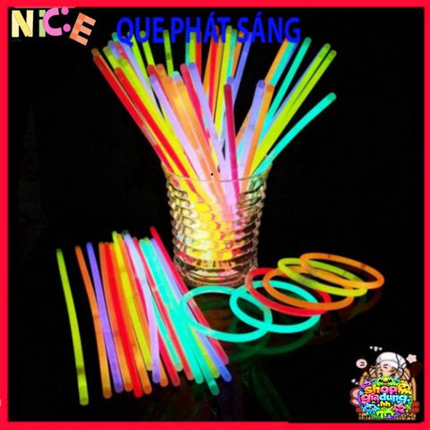 Bộ 100 Que Phát Sáng Dạ Quang Với 100 Đầu Nối - Vòng Đeo Tay Nhiều Màu Sắc Vui Nhộn Cho Tiệc Tối và Hoạt Động Ngoài Trời