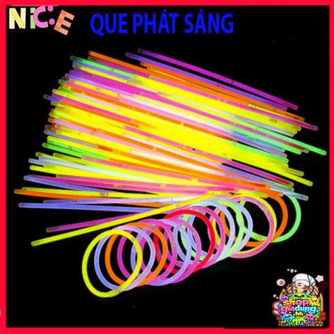 Bộ 100 Que Phát Sáng Dạ Quang Với 100 Đầu Nối - Vòng Đeo Tay Nhiều Màu Sắc Vui Nhộn Cho Tiệc Tối và Hoạt Động Ngoài Trời