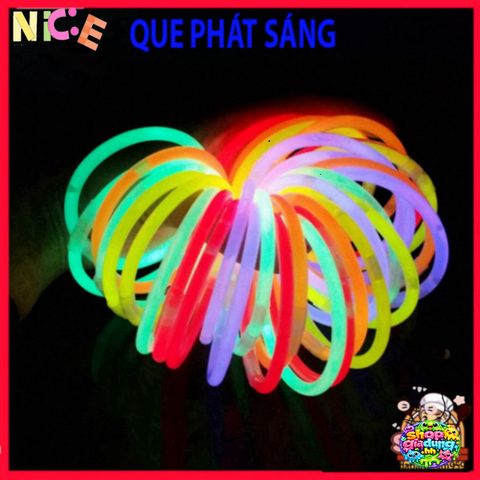 Bộ 100 Que Phát Sáng Dạ Quang Với 100 Đầu Nối - Vòng Đeo Tay Nhiều Màu Sắc Vui Nhộn Cho Tiệc Tối và Hoạt Động Ngoài Trời