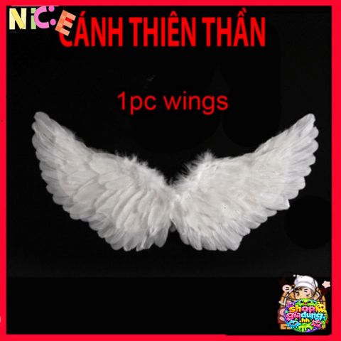 Cánh Thần Lông Vũ Màu Trắng Cho Bé Từ 1-4 Tuổi - Phụ Kiện Dễ Thương, Thiết Kế Đáng Yêu, Thoải Mái Và Êm Ái