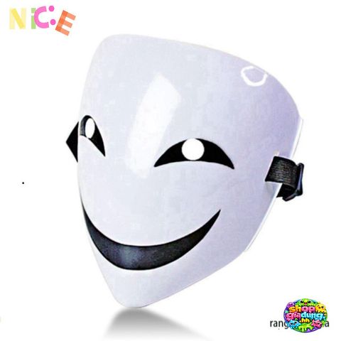 Mặt Nạ Hoạt Hình Nụ Cười Trắng Sáng - Phụ Kiện Cosplay Halloween Cho Nam Nữ, Sự Kiện Tiệc Tùng và Lễ Hội