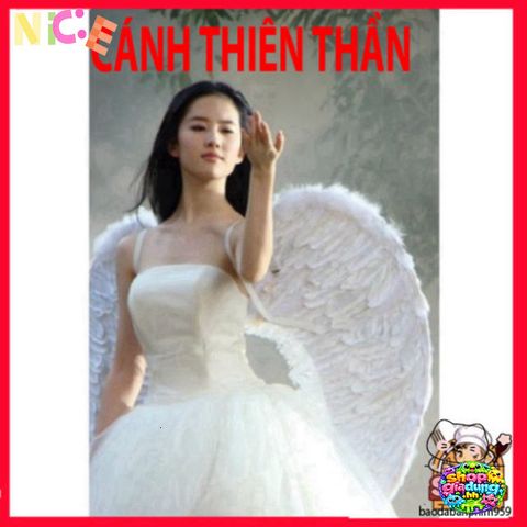 Cánh Thiên Thần Lông Vũ Trắng - Phụ Kiện Hóa Trang Cho Trẻ Em Và Người Lớn - Cánh Cụp Thời Thượng Cho Tiệc Lễ Hội