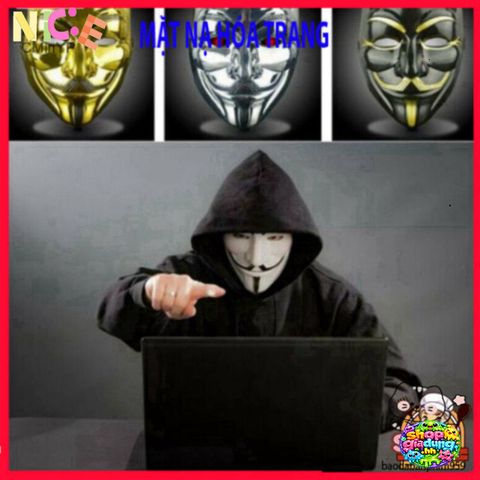 Mặt Nạ V for Vendetta Biểu Tượng - Phụ Kiện Halloween Độc Đáo, Dùng Cho Cosplay, Lễ Hội và Tiệc Hóa Trang