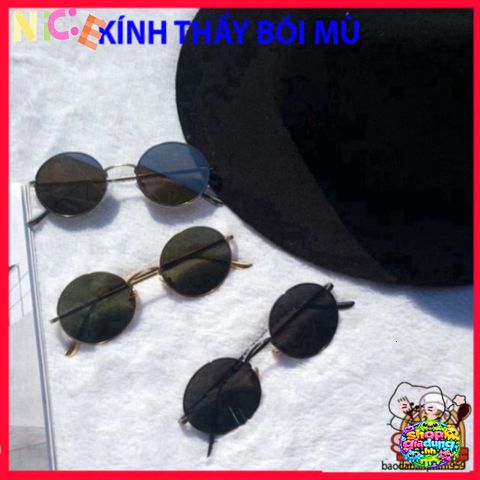 Kính Mát Gọng Tròn Thời Thượng UV400 Cho Nam Nữ - Phong Cách Nobita Thời Trang, Chống Nắng, Quà Tặng Độc Đáo