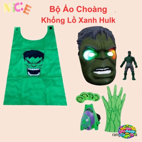 Áo Choàng Siêu Nhân Hulk Dành Cho Trẻ Em - Bộ Đồ Chơi Nhập Vai Avenger Với Mặt Nạ Và Găng Tay, Phù Hợp Cho Mọi Dịp Hóa Trang