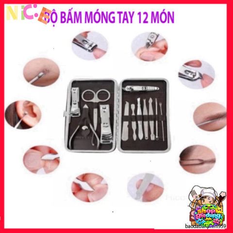 Bộ Dụng Cụ Làm Đẹp 12 Món - Bao Gồm Dụng Cụ Cắt Móng & Tập Giảm Cân An Toàn Tại Nhà - Giải Pháp Chăm Sóc Sắc Đẹp Tiện Lợi