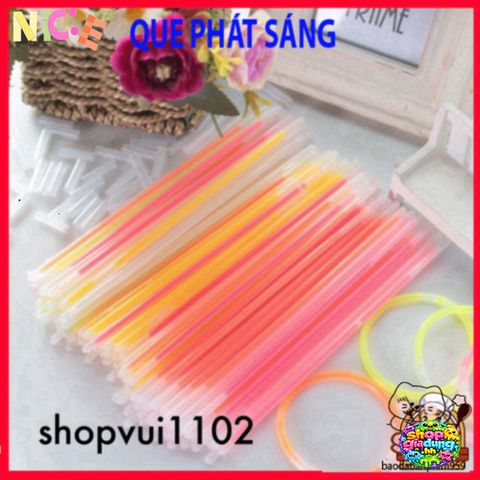 Que Thắp Sáng Đổi Màu LED 50 Que Dạ Quang - Trang Trí Tiệc Tùng, Sinh Nhật, Ngoài Trời - Lắp Nối Dễ Dàng, Độ Sáng 8-12 Giờ