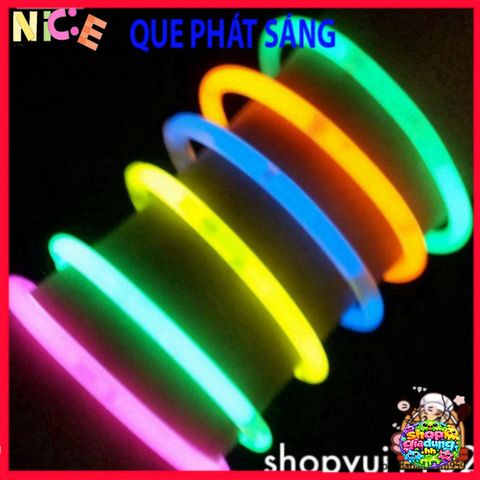 Que Thắp Sáng Đổi Màu LED 50 Que Dạ Quang - Trang Trí Tiệc Tùng, Sinh Nhật, Ngoài Trời - Lắp Nối Dễ Dàng, Độ Sáng 8-12 Giờ