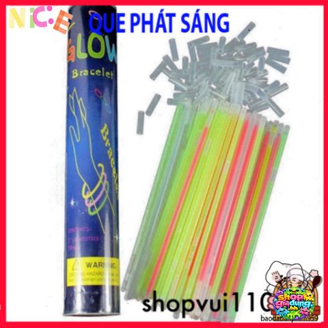 Que Thắp Sáng Đổi Màu LED 50 Que Dạ Quang - Trang Trí Tiệc Tùng, Sinh Nhật, Ngoài Trời - Lắp Nối Dễ Dàng, Độ Sáng 8-12 Giờ