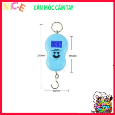 Cân Điện Tử Mini 50kg Hình Mặt Cười - Cân Ăn Chính Xác Di Động, Thiết Kế Tiện Lợi Dành Cho Mua Sắm và Du Lịch