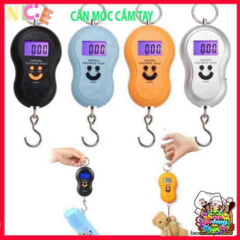 Cân Điện Tử Mini 50kg Hình Mặt Cười - Cân Ăn Chính Xác Di Động, Thiết Kế Tiện Lợi Dành Cho Mua Sắm và Du Lịch