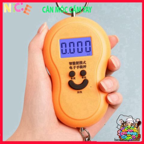 Cân Điện Tử Mini 50kg Hình Mặt Cười - Cân Ăn Chính Xác Di Động, Thiết Kế Tiện Lợi Dành Cho Mua Sắm và Du Lịch