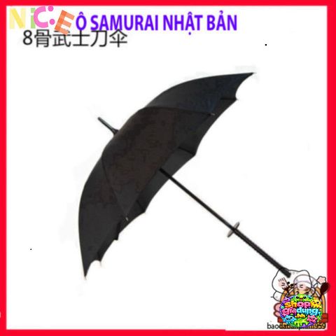 Ô Dù Che Mưa Katana 16 Nan - Phong Cách Nhật Đen Đẹp, Chống Nắng, Phụ Kiện Thời Trang Nam Nữ Hấp Dẫn