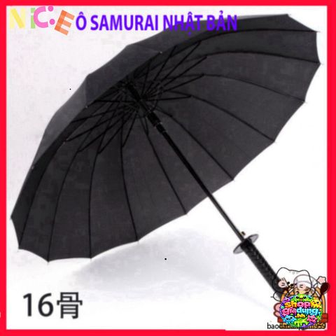 Ô Dù Che Mưa Katana 16 Nan - Phong Cách Nhật Đen Đẹp, Chống Nắng, Phụ Kiện Thời Trang Nam Nữ Hấp Dẫn