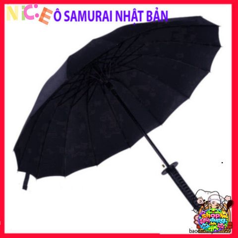 Ô Dù Che Mưa Katana 16 Nan - Phong Cách Nhật Đen Đẹp, Chống Nắng, Phụ Kiện Thời Trang Nam Nữ Hấp Dẫn