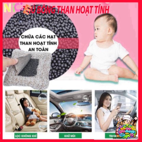 Thú Nhồi Bông Lõi Than Hoạt Tính Khử Mùi Ô Tô - Trang Trí và Lọc Không Khí Dễ Thương 20x28cm