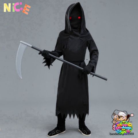 Trang Phục Thần Chết Halloween Cho Người Lớn - Bộ Áo Dài, Găng Tay, Mặt Nạ Chùm Đầu - Phong Cách Bí Ẩn, Hấp Dẫn 1.65m-1.8m