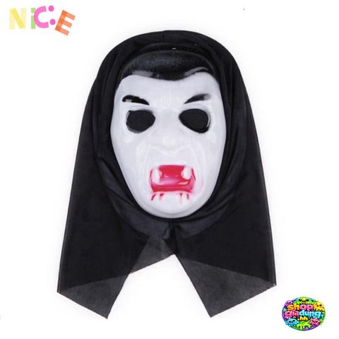 Mặt Nạ Hóa Trang Halloween Đen Trắng - Mẫu Độc Đáo Cho Lễ Hội, 25x30cm, Không Gây Kích Ứng, Thoải Mái Khi Sử Dụng