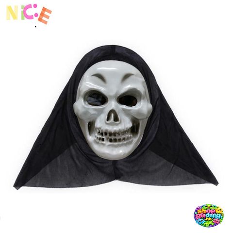 Mặt Nạ Hóa Trang Halloween Đen Trắng - Mẫu Độc Đáo Cho Lễ Hội, 25x30cm, Không Gây Kích Ứng, Thoải Mái Khi Sử Dụng