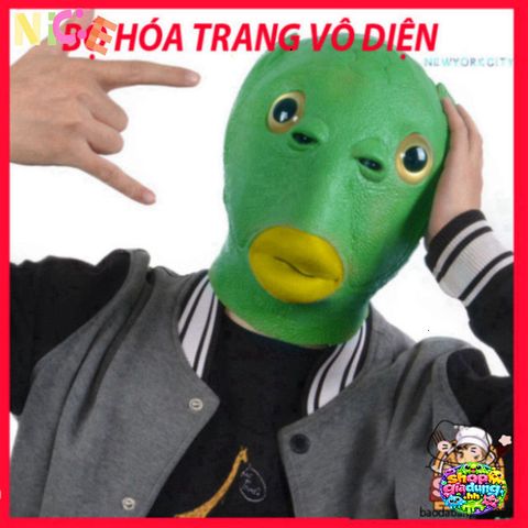Mặt Nạ Silicon Ếch Xanh Dành Cho Người Lớn - Phụ Kiện Hóa Trang Độc Đáo Cho Tiệc Halloween và Cosplay