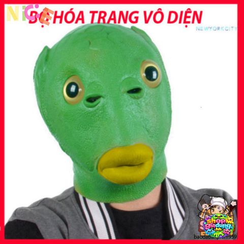 Mặt Nạ Silicon Ếch Xanh Dành Cho Người Lớn - Phụ Kiện Hóa Trang Độc Đáo Cho Tiệc Halloween và Cosplay