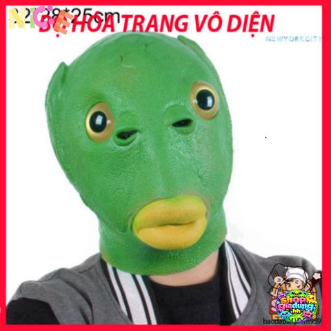 Mặt Nạ Silicon Ếch Xanh Dành Cho Người Lớn - Phụ Kiện Hóa Trang Độc Đáo Cho Tiệc Halloween và Cosplay