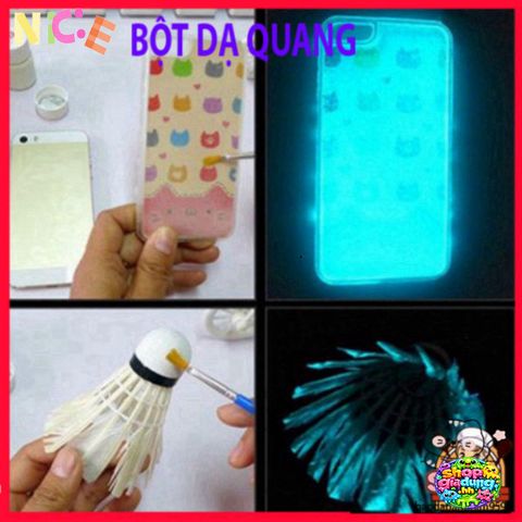 Bột Dạ Quang An Toàn 10g - Phát Sáng Trong Đêm, Trang Trí Nghệ Thuật, Dùng Cho Quần Áo, Gỗ, Gốm, Đánh Dấu An Toàn EXIT