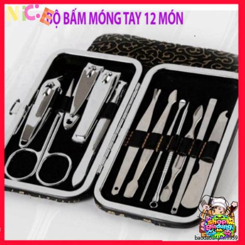 Bộ Dụng Cụ Làm Móng Tay Sang Trọng 12 Món - Chăm Sóc Móng Chuyên Nghiệp Tại Nhà - Quà Tặng Ý Nghĩa Cho Phái Đẹp