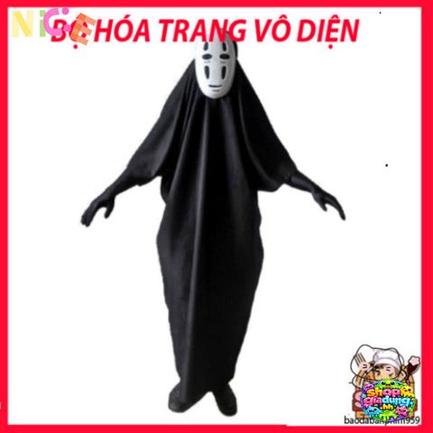 Bộ Cosplay Vô Diện Kaonashi - Trang Phục Spirited Away Cho Trẻ Em & Người Lớn - Hóa Trang Anime Độc Đáo