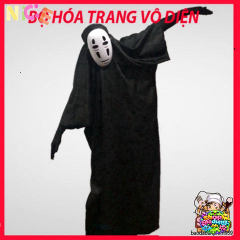 Bộ Cosplay Vô Diện Kaonashi - Trang Phục Spirited Away Cho Trẻ Em & Người Lớn - Hóa Trang Anime Độc Đáo