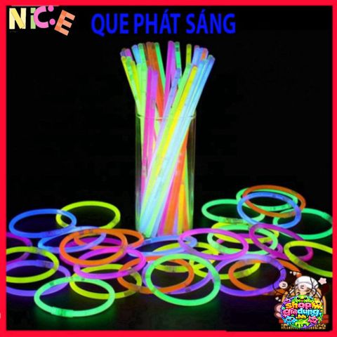 Gậy Phát Sáng 8 Inch Glow In The Dark - Bộ 50/100 Chiếc Trang Trí Tiệc Cưới, Sinh Nhật, Sự Kiện Rực Rỡ