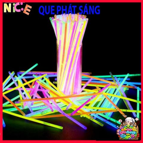Gậy Phát Sáng 8 Inch Glow In The Dark - Bộ 50/100 Chiếc Trang Trí Tiệc Cưới, Sinh Nhật, Sự Kiện Rực Rỡ
