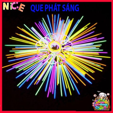 Gậy Phát Sáng 8 Inch Glow In The Dark - Bộ 50/100 Chiếc Trang Trí Tiệc Cưới, Sinh Nhật, Sự Kiện Rực Rỡ