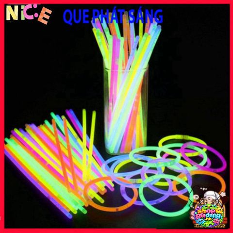 Gậy Phát Sáng 8 Inch Glow In The Dark - Bộ 50/100 Chiếc Trang Trí Tiệc Cưới, Sinh Nhật, Sự Kiện Rực Rỡ