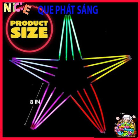 Gậy Phát Sáng 8 Inch Glow In The Dark - Bộ 50/100 Chiếc Trang Trí Tiệc Cưới, Sinh Nhật, Sự Kiện Rực Rỡ