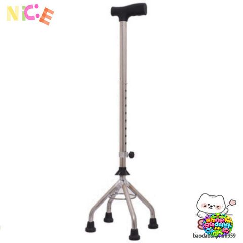 Gậy Chống 4 Chân Lucass B-924 - Thiết Bị Hỗ Trợ Di Chuyển An Toàn cho Người Cao Tuổi - Chiều Cao Điều Chỉnh dễ Dàng