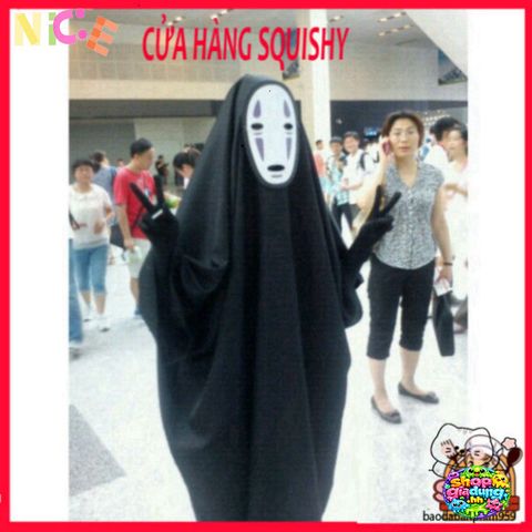 Bộ Cosplay Vô Diện Spirited Away - Áo Thời Trang Hóa Trang Halloween S-XL, Phụ Kiện Đầy Đủ cho Fan Anime Nhật Bản