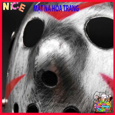 Mặt Nạ Hóa Trang Jason - Phụ Kiện Halloween Độc Đáo, Chất Liệu Bền Bỉ, Hoàn Hảo Cho Bữa Tiệc Kinh Dị