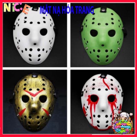 Mặt Nạ Hóa Trang Jason - Phụ Kiện Halloween Độc Đáo, Chất Liệu Bền Bỉ, Hoàn Hảo Cho Bữa Tiệc Kinh Dị