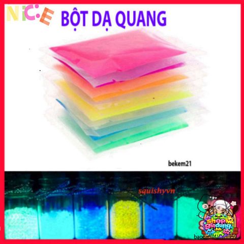 Bột Dạ Quang Đa Năng 10g - Sơn Phát Quang Nhiều Màu Cho Nghệ Thuật Bodypainting và Trang Trí Độc Đáo