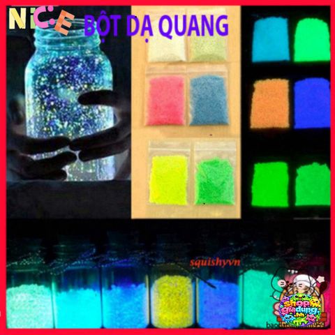 Bột Dạ Quang Đa Năng 10g - Sơn Phát Quang Nhiều Màu Cho Nghệ Thuật Bodypainting và Trang Trí Độc Đáo