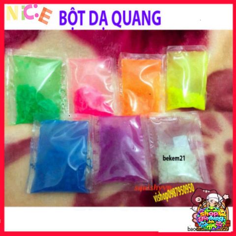 Bột Dạ Quang Đa Năng 10g - Sơn Phát Quang Nhiều Màu Cho Nghệ Thuật Bodypainting và Trang Trí Độc Đáo