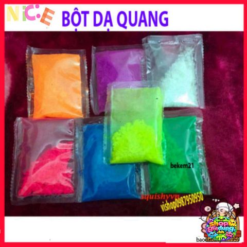 Bột Dạ Quang Đa Năng 10g - Sơn Phát Quang Nhiều Màu Cho Nghệ Thuật Bodypainting và Trang Trí Độc Đáo